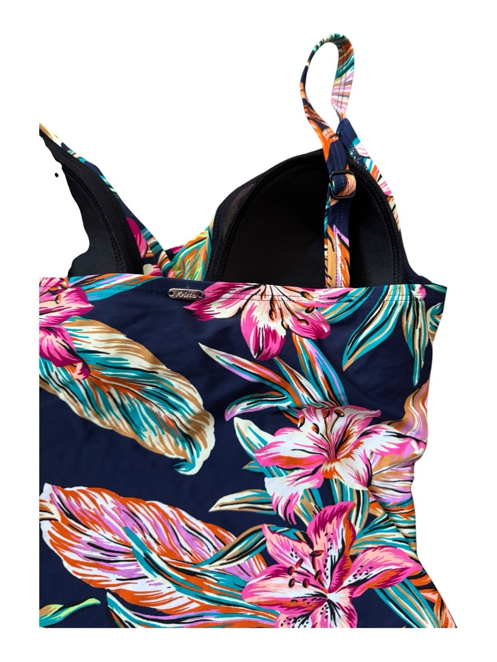 Krista Sport by Christina NWT Tankini Top S Tropical Floral Bust Enhancer - Picture 10 of 10
